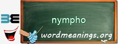 WordMeaning blackboard for nympho